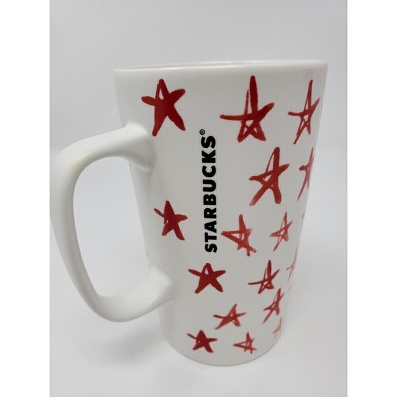 STARBUCKS 2014 RED STARS COFFEE MUG BLACK SIREN 16 OUNCES - Picture 7 of 12